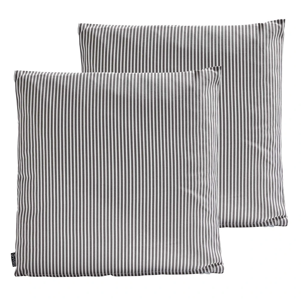 Lot De 2 Coussins Carrés Polyester Linea Gris 45x45x8 Cm 1 Lot De 2 Coussins Carrés Polyester Linea Gris 45x45x8 Cm