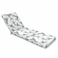Coussin Pour Bain De Soleil Gris Et Blanc 186 X 60 X 5cm