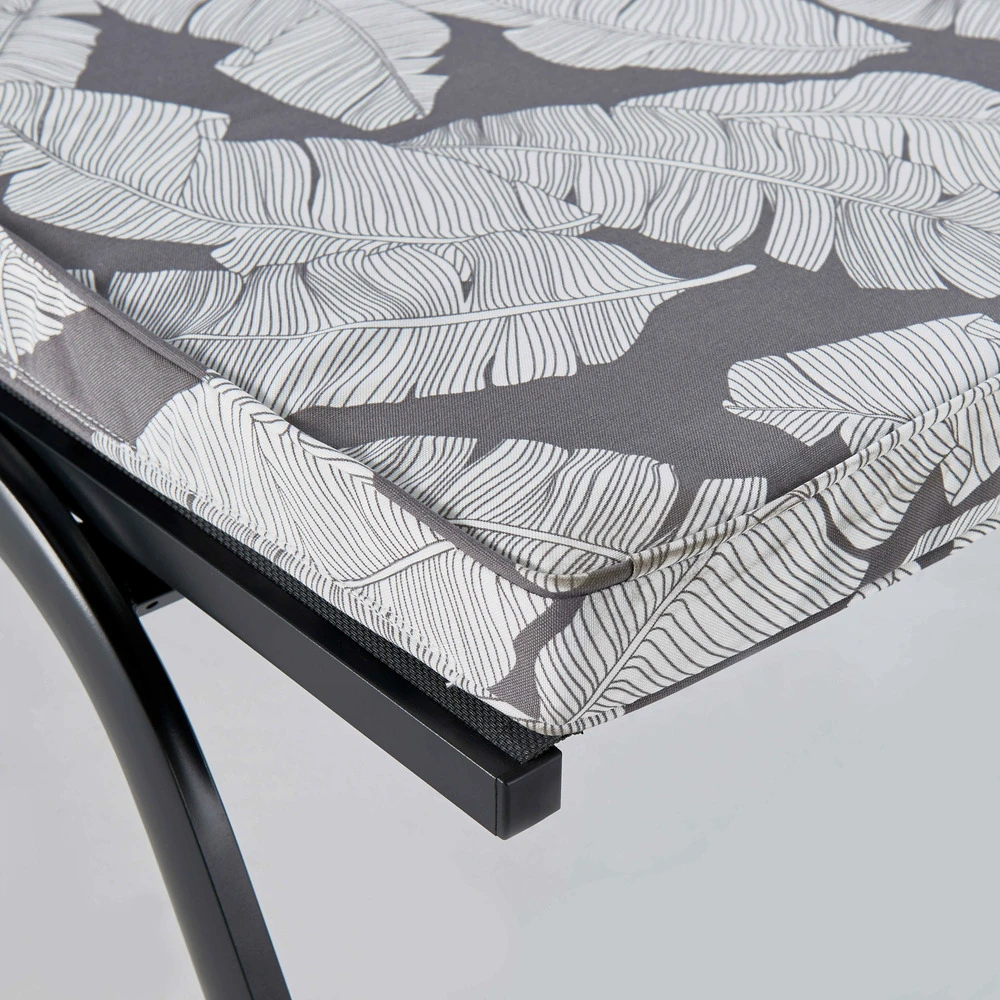 Coussin Pour Bain De Soleil Gris Et Blanc 186 X 60 X 5cm 5 Coussin Pour Bain De Soleil Gris Et Blanc 186 X 60 X 5cm – Image 5