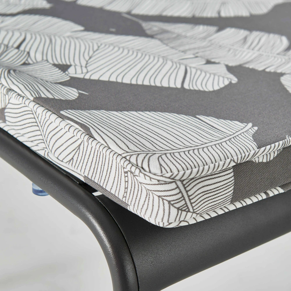 Lot De 4 Galettes De Chaise Polyester Abaca Gris 40x40x3 Cm 4 Lot De 4 Galettes De Chaise Polyester Abaca Gris 40x40x3 Cm – Image 4