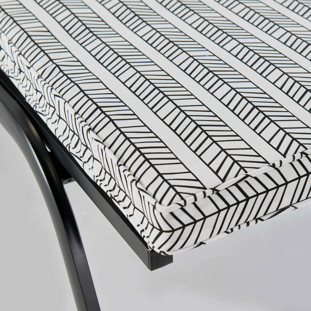 Coussin Bain De Soleil Polyester Blanc Et Noir 186 X 60 X 5 Cm 6 Coussin Bain De Soleil Polyester Blanc Et Noir 186 X 60 X 5 Cm – Image 6