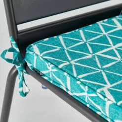 Lot De 4 Galettes De Chaise Polyester Lagune 40x40x3 Cm 8 Lot De 4 Galettes De Chaise Polyester Lagune 40x40x3 Cm -Konst Decor Magasin 648865923cd995.59474293