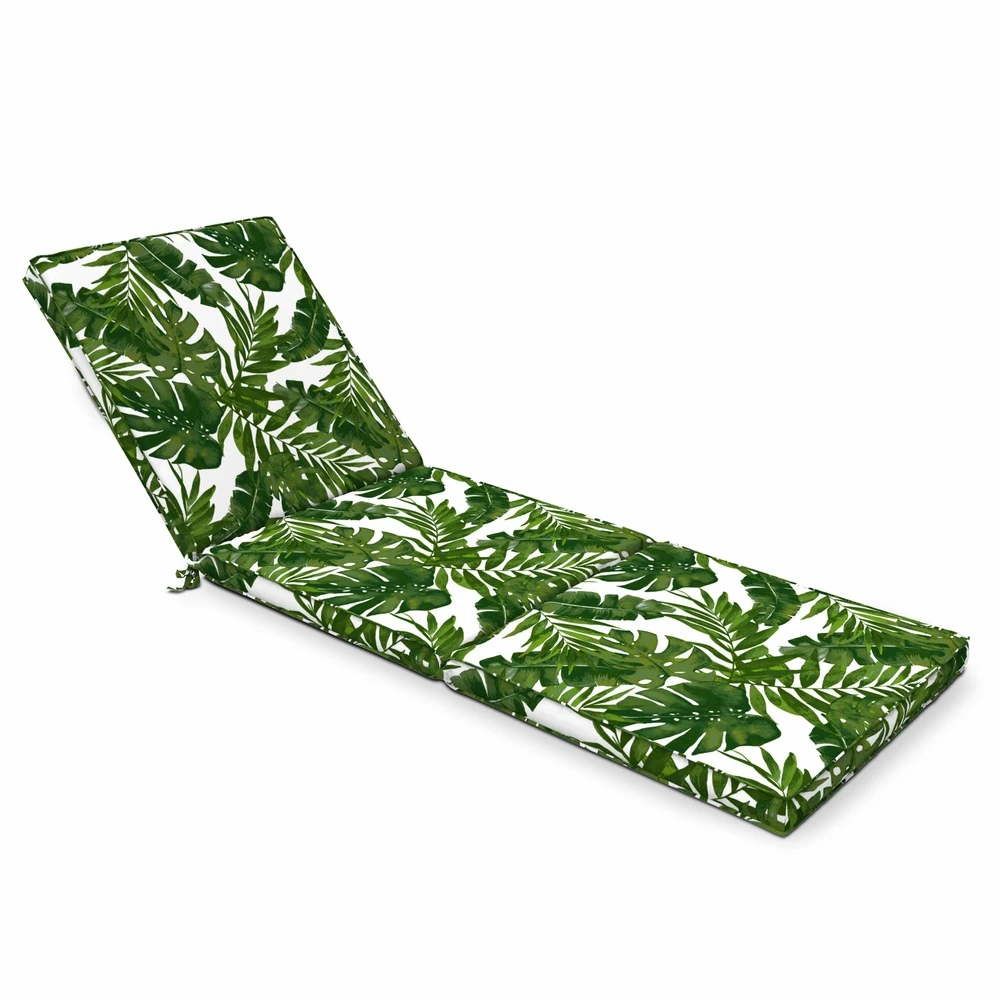 Coussin Bain De Soleil Polyester Blanc Et Vert 186 X 60 X 5 Cm 1 Coussin Bain De Soleil Polyester Blanc Et Vert 186 X 60 X 5 Cm
