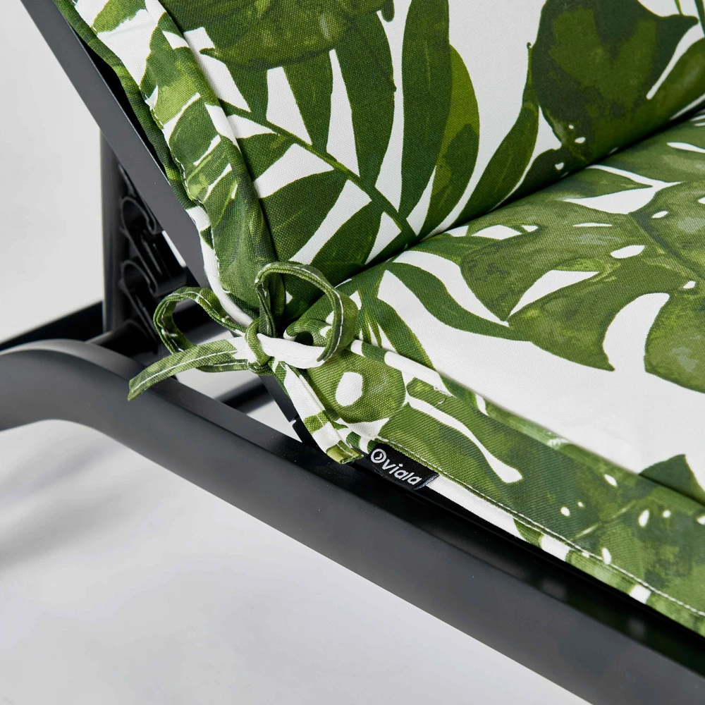 Coussin Bain De Soleil Polyester Blanc Et Vert 186 X 60 X 5 Cm 4 Coussin Bain De Soleil Polyester Blanc Et Vert 186 X 60 X 5 Cm – Image 4