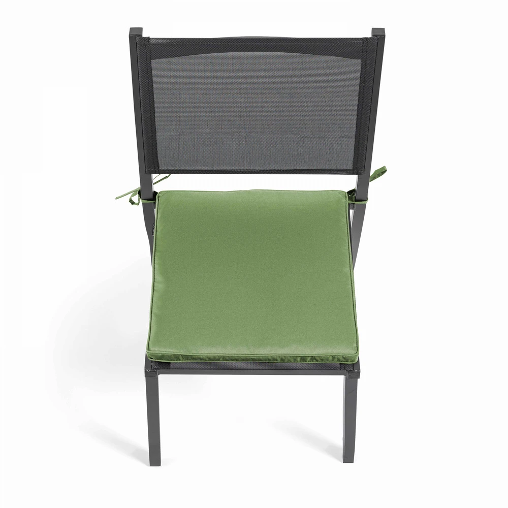 Lot De 4 Galettes De Chaise Polyester Vert Cactus 40x40x3 Cm 3 Lot De 4 Galettes De Chaise Polyester Vert Cactus 40x40x3 Cm – Image 3