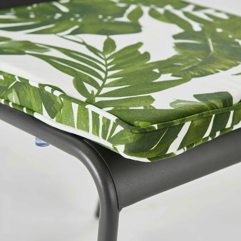 Lot De 4 Galettes De Chaise Polyester Jungle 40x40x3 Cm 4 Lot De 4 Galettes De Chaise Polyester Jungle 40x40x3 Cm – Image 4