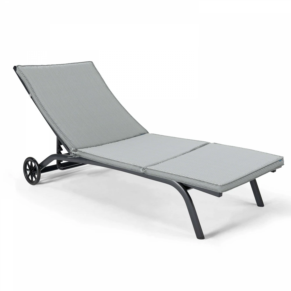 Lot De 2 Coussins Bain De Soleil Polyester Blanc 186x60x5 Cm 2 Lot De 2 Coussins Bain De Soleil Polyester Blanc 186x60x5 Cm – Image 2