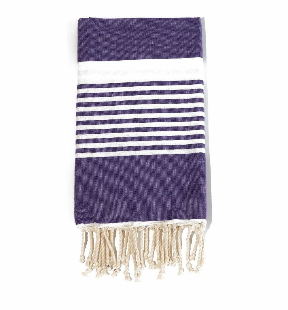 Fouta En Coton Arthur 100x200cm Violet 1 Fouta En Coton Arthur 100x200cm Violet