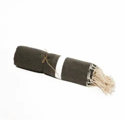 Fouta En Coton Tissage Nid D'abeille Spa 100x200cm Gris Foncé 6 Fouta En Coton Tissage Nid D'abeille Spa 100x200cm Gris Foncé -Konst Decor Magasin 648b51ce6fb702.82383388