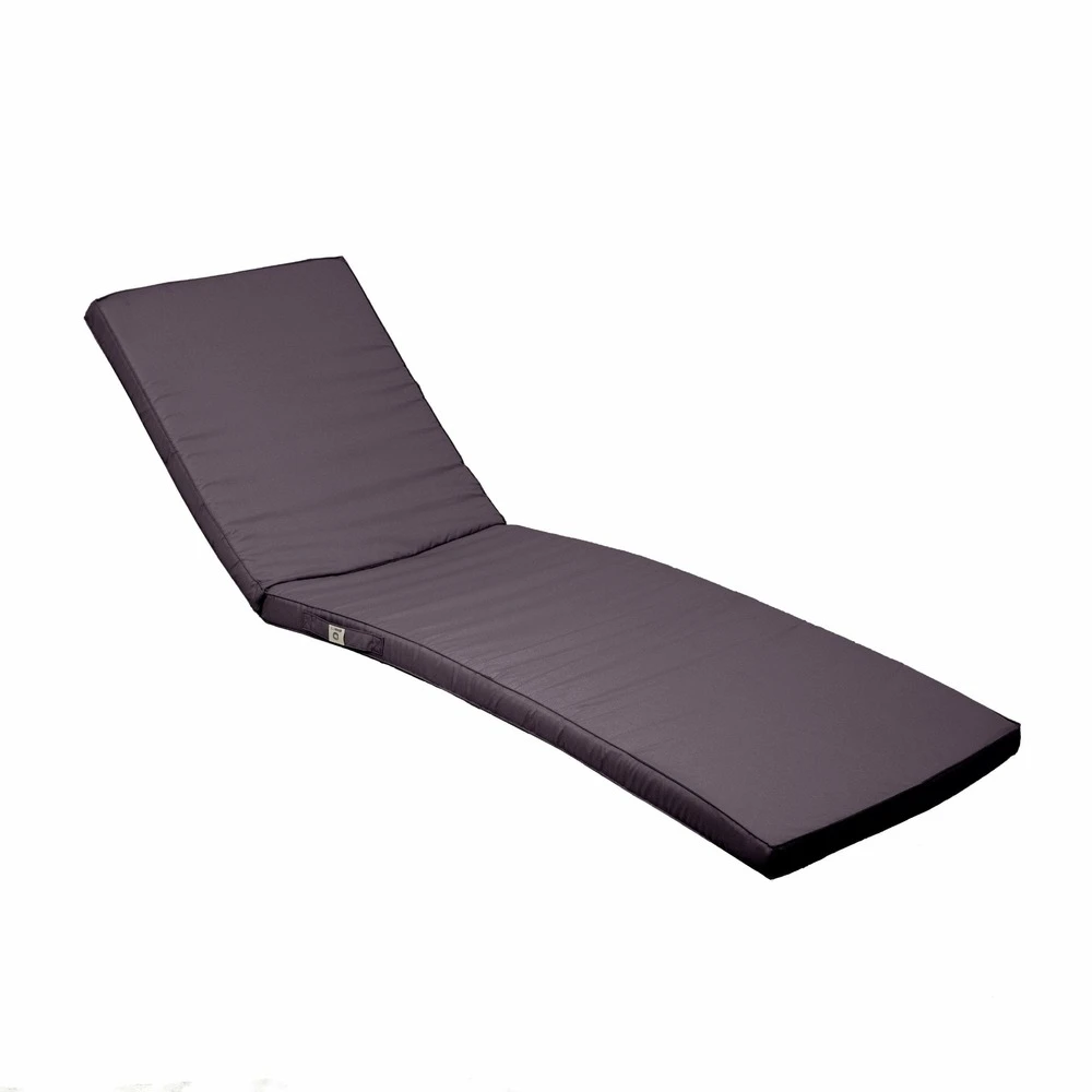 Coussin Bain De Soleil - Matelas Pour Transat Dehoussable- 185x60x5cm - Gris Carbone 1 Coussin Bain De Soleil - Matelas Pour Transat Dehoussable- 185x60x5cm - Gris Carbone