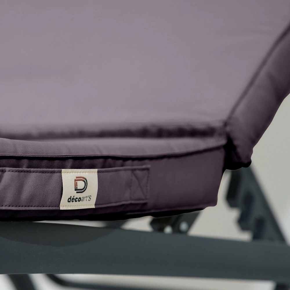 Coussin Bain De Soleil - Matelas Pour Transat Dehoussable- 185x60x5cm - Gris Carbone 4 Coussin Bain De Soleil - Matelas Pour Transat Dehoussable- 185x60x5cm - Gris Carbone – Image 4