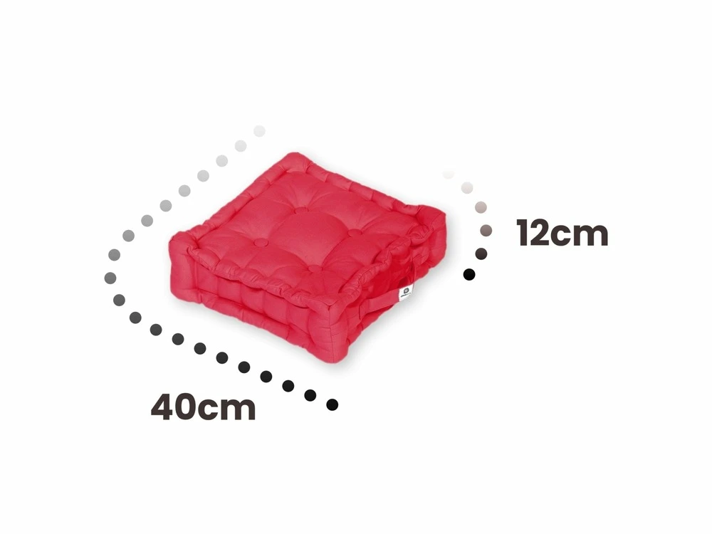 Coussin De Sol Lot De 2 - 40 X 40 Cm Rouge Piment 3 Coussin De Sol Lot De 2 - 40 X 40 Cm Rouge Piment – Image 3
