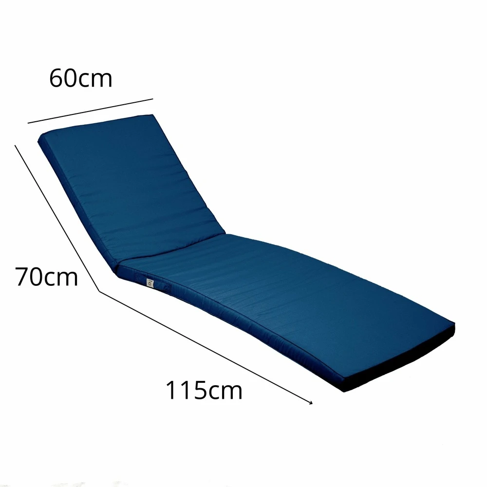 Coussin Bain De Soleil / Matelas Pour Transat Dehoussable- 185x60x5cm - Bleu Petrole 5 Coussin Bain De Soleil / Matelas Pour Transat Dehoussable- 185x60x5cm - Bleu Petrole – Image 5