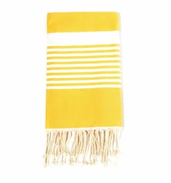 Fouta En Coton Arthur 100x200cm Jaune