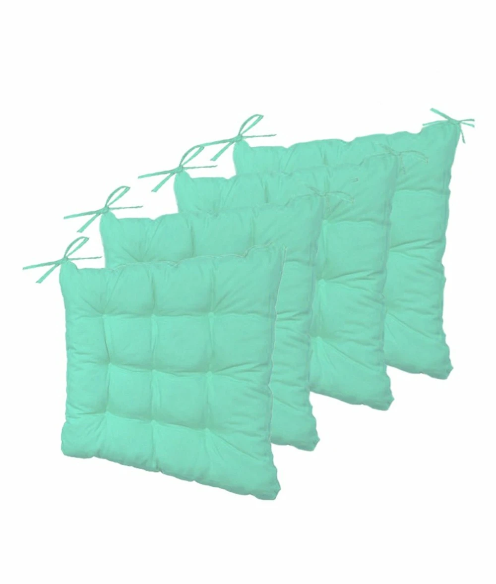 Lot De 4 Galettes De Chaise 40 X 40 Cm - Vert Mint 1 Lot De 4 Galettes De Chaise 40 X 40 Cm - Vert Mint