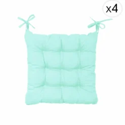Lot De 4 Galettes De Chaise 40 X 40 Cm - Vert Mint 9 Lot De 4 Galettes De Chaise 40 X 40 Cm - Vert Mint -Konst Decor Magasin 648b5526d77a50.27038175