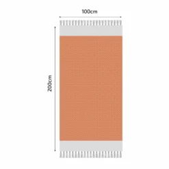 Fouta En Coton Petit Losange 100x200cm Orange 7 Fouta En Coton Petit Losange 100x200cm Orange -Konst Decor Magasin 648b552c67d741.95190407