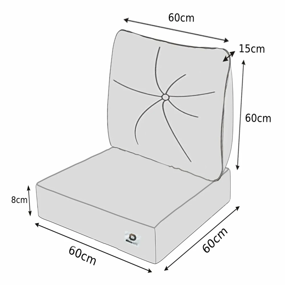 Coussin De Remplacement Pour Chaise, Fauteuil Jardin 60 X 60 Cm – Bleu Petrole 5 Coussin De Remplacement Pour Chaise, Fauteuil Jardin 60 X 60 Cm – Bleu Petrole – Image 5