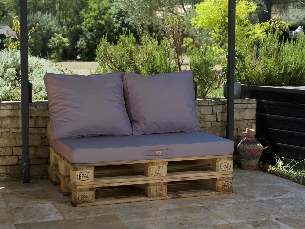 Lot Matelas Pour Palette Déhoussable Avec Assise De 120x80x10cm Et Dossier Gris Carbone 3 Lot Matelas Pour Palette Déhoussable Avec Assise De 120x80x10cm Et Dossier Gris Carbone – Image 3