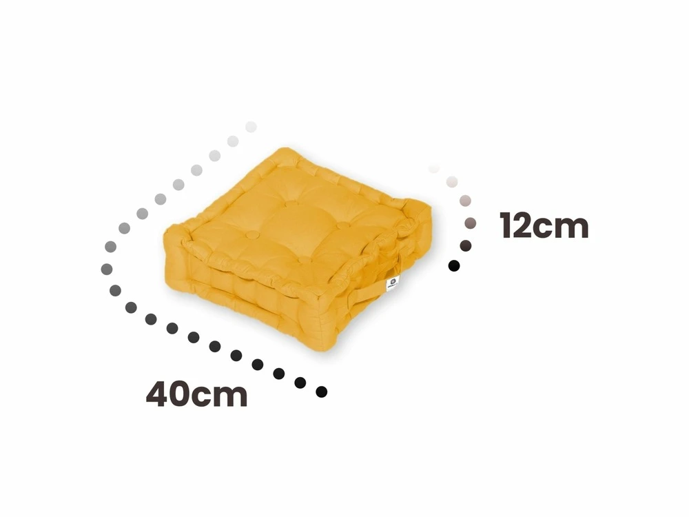 Coussin De Sol Lot De 2 - 40 X 40 Cm Jaune Miel 3 Coussin De Sol Lot De 2 - 40 X 40 Cm Jaune Miel – Image 3