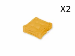 Coussin De Sol Lot De 2 - 40 X 40 Cm Jaune Miel 9 Coussin De Sol Lot De 2 - 40 X 40 Cm Jaune Miel -Konst Decor Magasin 648b553577f442.75379600