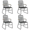 VIDAXL Chaises De Jardin 4 Pcs Noir 58x59x85,5 Cm Rotin Pvc