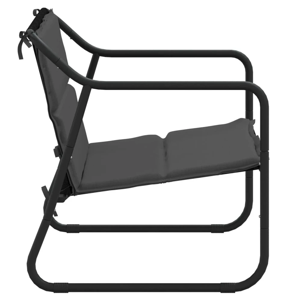 VIDAXL Banc De Jardin à 2 Places Avec Coussin Anthracite Acier 4 VIDAXL Banc De Jardin à 2 Places Avec Coussin Anthracite Acier – Image 4