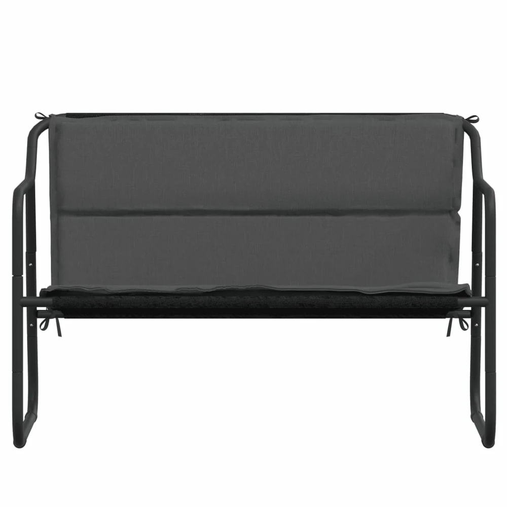 VIDAXL Banc De Jardin à 2 Places Avec Coussin Anthracite Acier 3 VIDAXL Banc De Jardin à 2 Places Avec Coussin Anthracite Acier – Image 3
