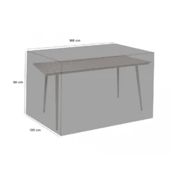 Housse De Protection Table Rectangulaire Imperméable Et Résistante Aux UV En Polyester Bleu Marine - 205x125x80cm