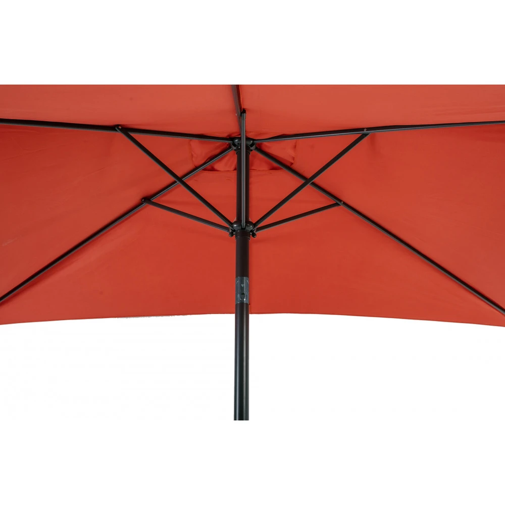 Parasol Rectangulaire 2x3m Orange Aluminium Et Polyester Avec Manivelle Inclinable - Parasol Droit - Mobilier De Jardin 2 Parasol Rectangulaire 2x3m Orange Aluminium Et Polyester Avec Manivelle Inclinable - Parasol Droit - Mobilier De Jardin – Image 2