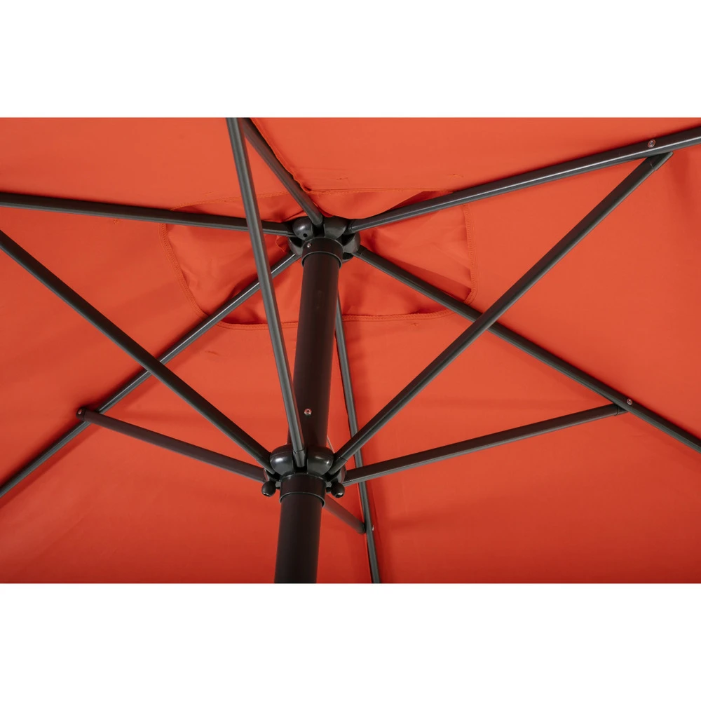 Parasol Rectangulaire 2x3m Orange Aluminium Et Polyester Avec Manivelle Inclinable - Parasol Droit - Mobilier De Jardin 3 Parasol Rectangulaire 2x3m Orange Aluminium Et Polyester Avec Manivelle Inclinable - Parasol Droit - Mobilier De Jardin – Image 3