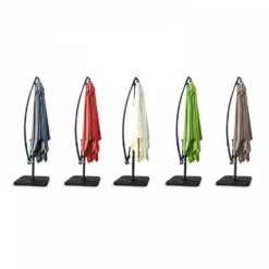 Parasol Déporté 3x3m Et 4 Dalles à Remplir Aluminium Vert -Konst Decor Magasin 64912b6f0237a0.30217197