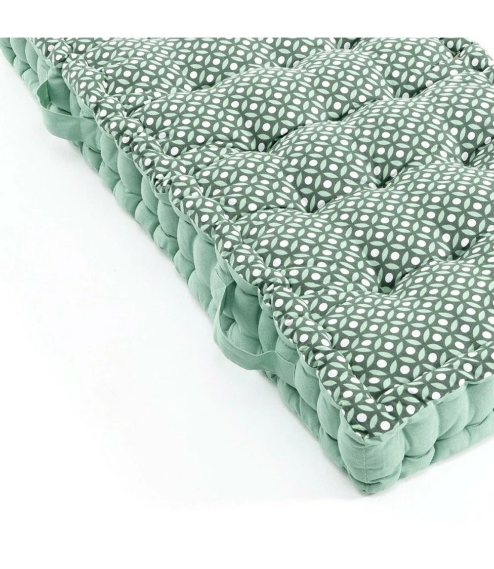Coussin Palette 60x120 Cm Graphique Vert Coton 2 Coussin Palette 60x120 Cm Graphique Vert Coton – Image 2