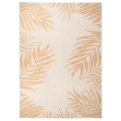 VIDAXL Tapis à Tissage Plat D'extérieur 120x170 Cm Motif De Feuille