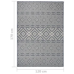 VIDAXL Tapis à Tissage Plat D'extérieur 120x170 Cm Rayures Bleues 11 VIDAXL Tapis à Tissage Plat D'extérieur 120x170 Cm Rayures Bleues -Konst Decor Magasin 6494a151445593.85763635