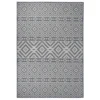 VIDAXL Tapis à Tissage Plat D'extérieur 160x230 Cm Rayures Bleues