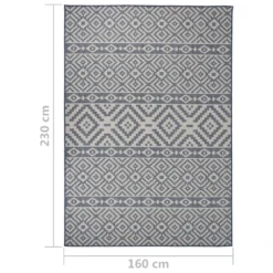 VIDAXL Tapis à Tissage Plat D'extérieur 160x230 Cm Rayures Bleues 11 VIDAXL Tapis à Tissage Plat D'extérieur 160x230 Cm Rayures Bleues -Konst Decor Magasin 6494a1525568f0.88299823