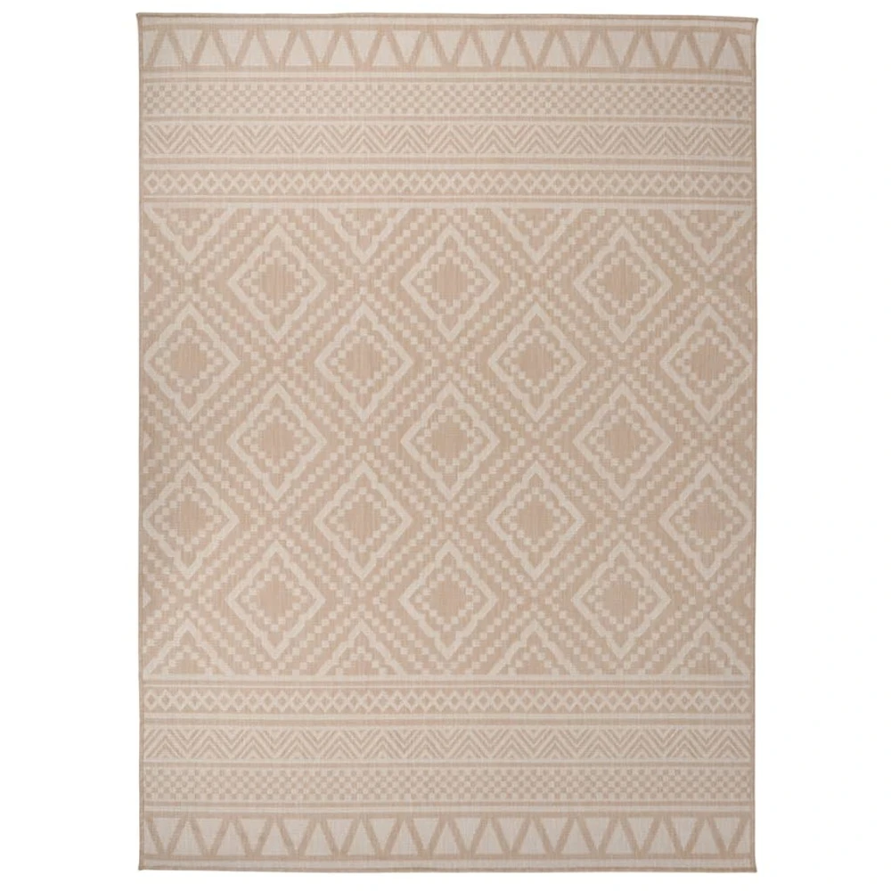 VIDAXL Tapis à Tissage Plat D'extérieur 200x280 Cm Rayures Brunes 1 VIDAXL Tapis à Tissage Plat D'extérieur 200x280 Cm Rayures Brunes