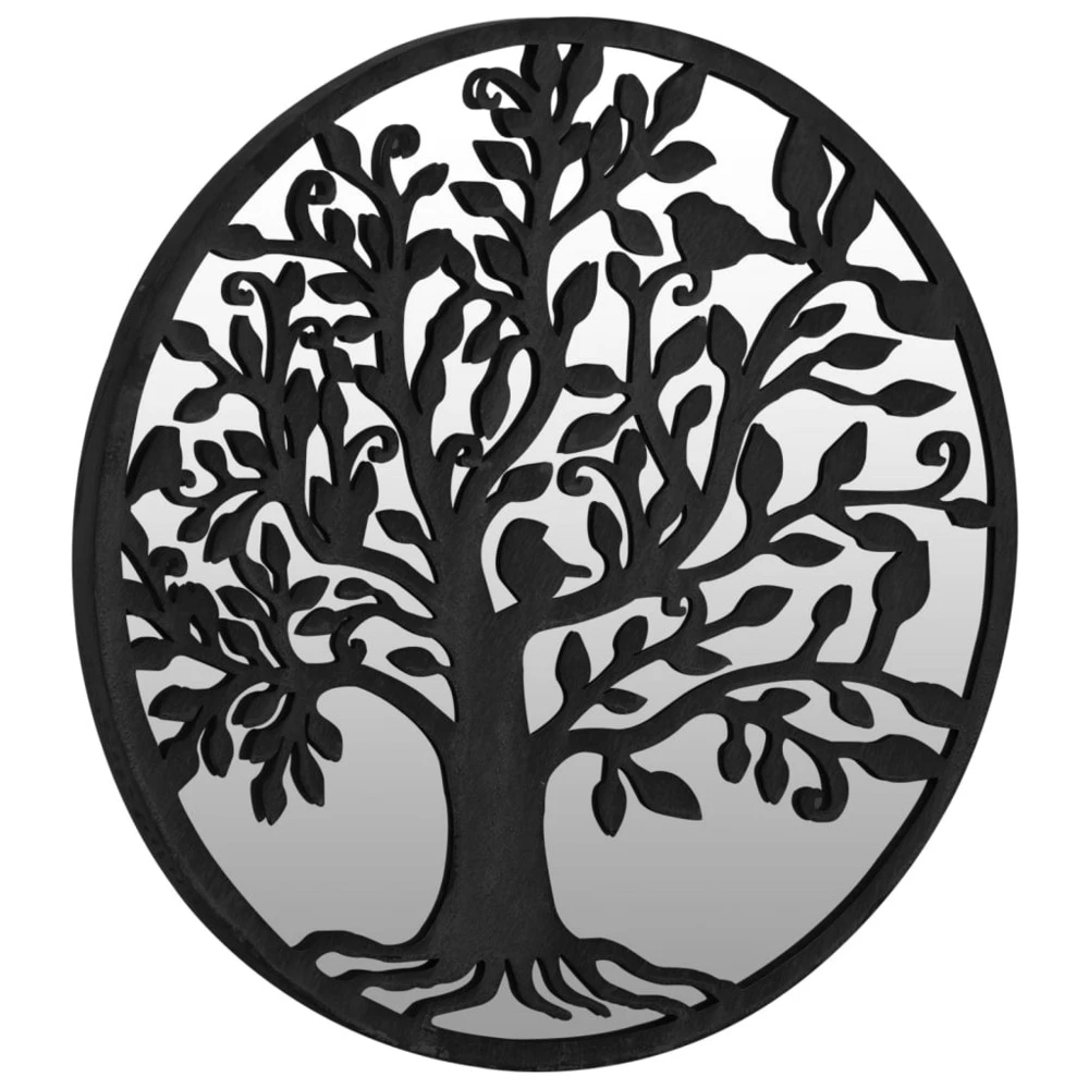 VIDAXL Miroir De Jardin Noir 60x2,5 Cm Fer Rond Utilisation Extérieure 3 VIDAXL Miroir De Jardin Noir 60x2,5 Cm Fer Rond Utilisation Extérieure – Image 3