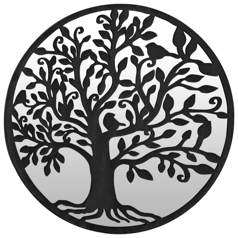 VIDAXL Miroir De Jardin Noir 60x2,5 Cm Fer Rond Utilisation Extérieure 2 VIDAXL Miroir De Jardin Noir 60x2,5 Cm Fer Rond Utilisation Extérieure – Image 2