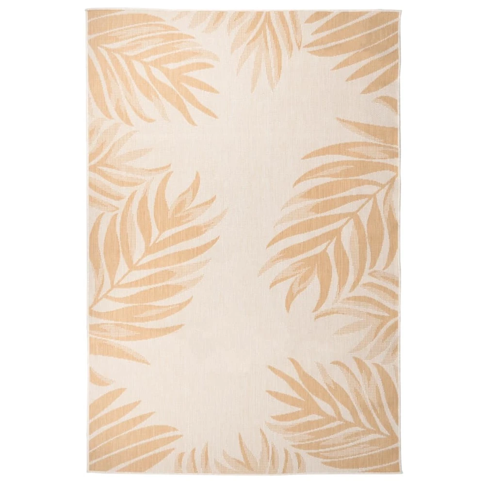 VIDAXL Tapis à Tissage Plat D'extérieur 160x230 Cm Motif De Feuille 1 VIDAXL Tapis à Tissage Plat D'extérieur 160x230 Cm Motif De Feuille