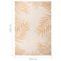 VIDAXL Tapis à Tissage Plat D'extérieur 160x230 Cm Motif De Feuille 11 VIDAXL Tapis à Tissage Plat D'extérieur 160x230 Cm Motif De Feuille -Konst Decor Magasin 6494a155ae8bc9.51359919