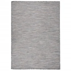 VIDAXL Tapis à Tissage Plat D'extérieur 200x280 Cm Marron Et Noir