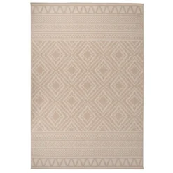 VIDAXL Tapis à Tissage Plat D'extérieur 160x230 Cm Rayures Brunes