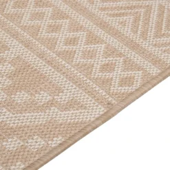 VIDAXL Tapis à Tissage Plat D'extérieur 160x230 Cm Rayures Brunes -Konst Decor Magasin 6494a15c8f38f4.22885294