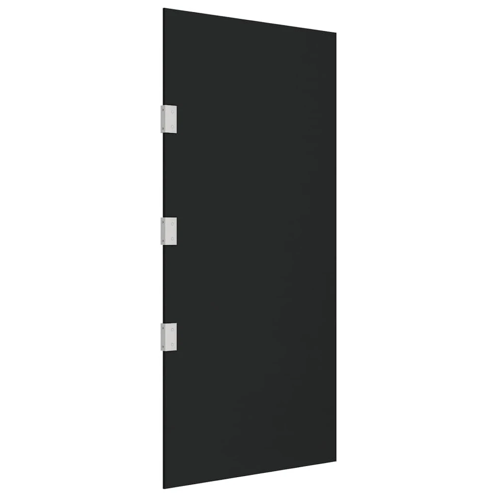 VIDAXL Panneaux Latéraux Pour Auvent De Porte 2 Pcs Noir Verre Trempé 3 VIDAXL Panneaux Latéraux Pour Auvent De Porte 2 Pcs Noir Verre Trempé – Image 3