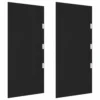 VIDAXL Panneaux Latéraux Pour Auvent De Porte 2 Pcs Noir Verre Trempé