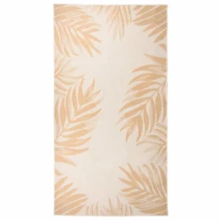 VIDAXL Tapis à Tissage Plat D'extérieur 80x150 Cm Motif De Feuille