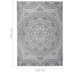 VIDAXL Tapis à Tissage Plat D'extérieur 120x170 Cm Motif Bleu 11 VIDAXL Tapis à Tissage Plat D'extérieur 120x170 Cm Motif Bleu -Konst Decor Magasin 6494a160b47320.88269915