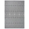 VIDAXL Tapis à Tissage Plat D'extérieur 140x200 Cm Rayures Bleues